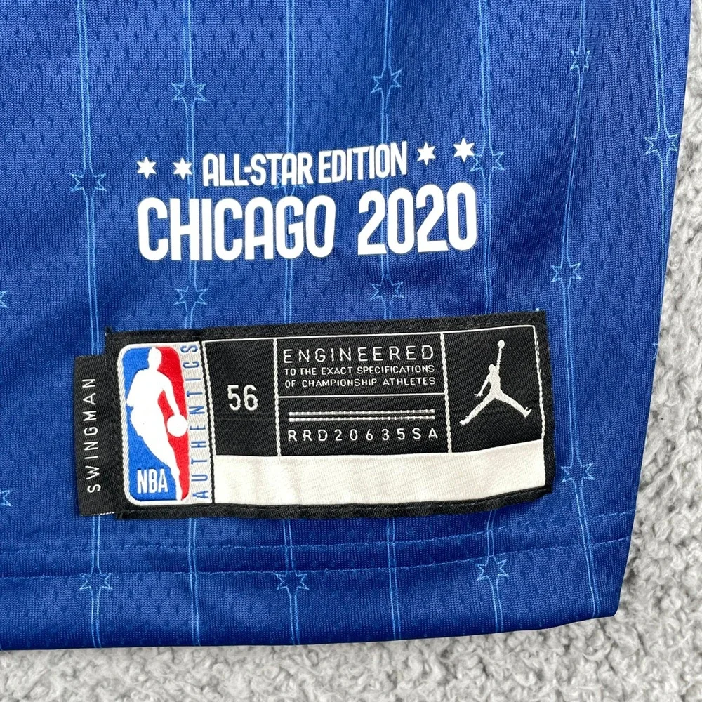 LeBron James All-Star Jersey Mens 2XL Blue Jordan Chicago‎ 2020 Swingman NBA 56
